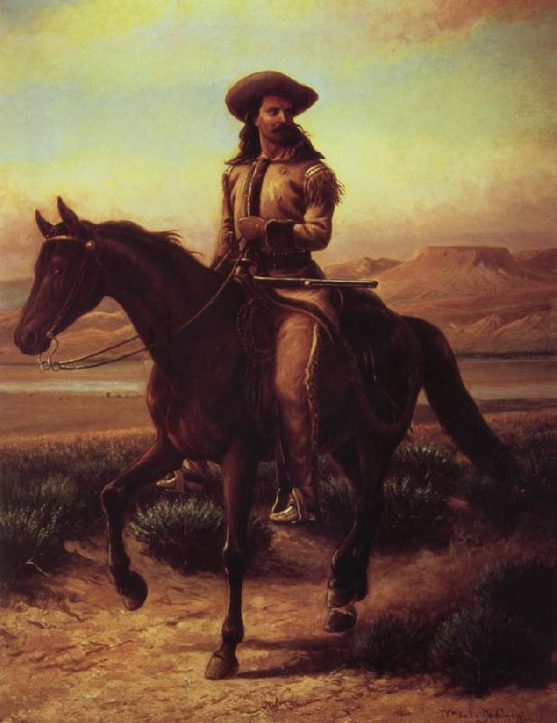 William de la Montagne Cary Buffalo Bill on Charlie France oil painting art
